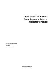 30-0951RK LEL Sample Draw Aspirator Adapter Operator's Manual