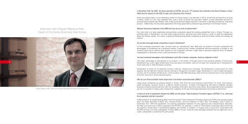 Interview with Claudio Mazzucchelli, Head of the Swiss Business ...