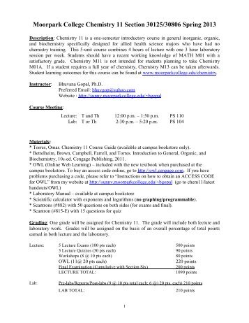 college syllabus