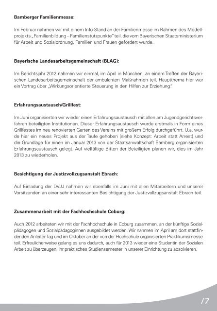 Jahresbericht 2012 - Verein für Jugendhilfe eV