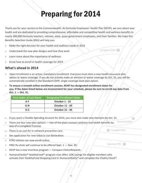 Benefits Selection Guide - Kentucky Personnel Cabinet