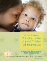 florida resource guide - National Center for Hearing Assessment ...