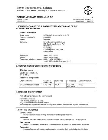 Dormone - Bayer Environmental Science Turf & Amenity