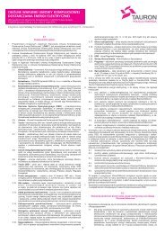 OgÃ³lne Warunki Umowy Kompleksowej - Promocje TAURON
