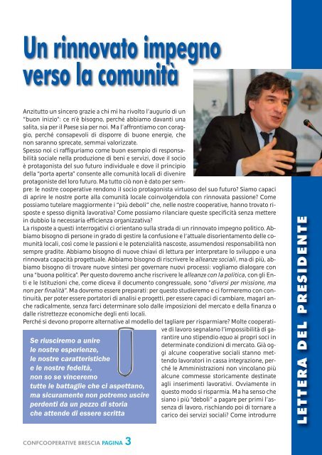 notiziario web - Confcooperative Brescia