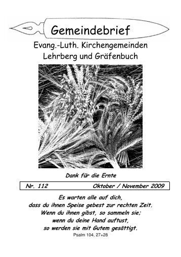 Gemeindebrief Nr. 112 - Kindergarten Guter Hirte Lehrberg