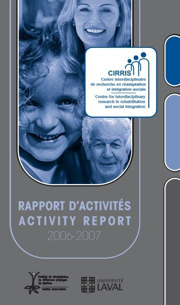 rapport d'activités activity report - CIRRIS - Université Laval