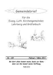 Gemeindebrief Nr. 120 - Kindergarten Guter Hirte Lehrberg