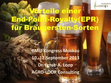 Vorteile einer End-Point-Royalty(EPR) für die Landwirtschaft