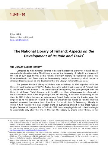 The National Library of Finland - Academia