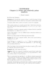 MATH10040 Chapter 2: Prime and relatively prime numbers