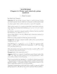 MATH10040 Chapter 2: Prime and relatively prime numbers