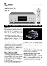 New Product Information Super Audio CD/CD Player - Novomusica