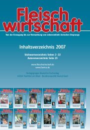 Inhaltsverzeichnis 2007 - Allgemeine Fleischer Zeitung