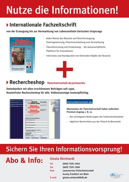 Inhaltsverzeichnis 2007 - Allgemeine Fleischer Zeitung