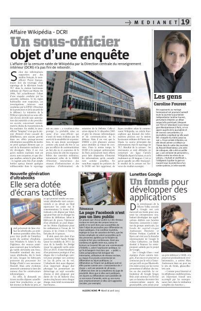 Fr-16-04-2013 - AlgÃ©rie news quotidien national d'information