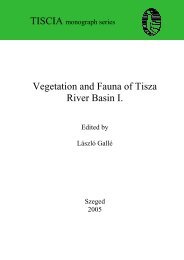 Vegetation and Fauna of Tisza River Basin I. - biokemia.bio.u ...