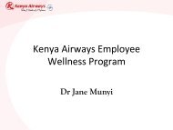 Kenya Airways Employee Wellness Program - People In Aid