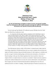 Statement from Most Reverend Paul J. Swain Bishop of Sioux Falls ...