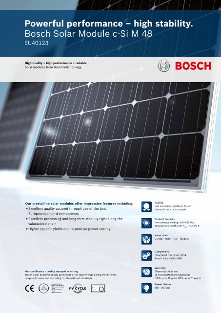 Data sheet English - Bosch Solar Energy AG