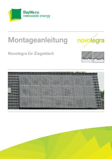 novotegra fÃ¼r Ziegeldach: Montageanleitung - BayWa r.e.