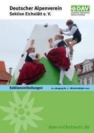 Mitteilungsblatt 61 - Winterhalbjahr 2011 - DAV Eichstätt