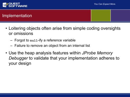 Java Developer Series - Quest Software