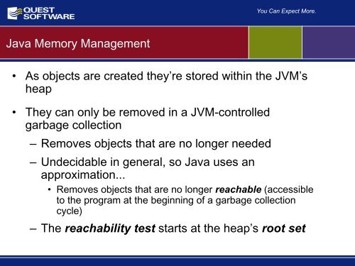 Java Developer Series - Quest Software