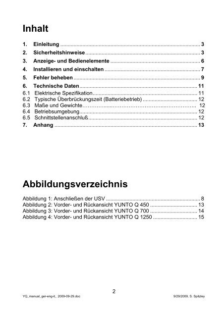Benutzerhandbuch - ONLINE USV-Systeme
