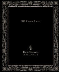 1998 Annual Report - Four Seasons Hotels and Resorts
