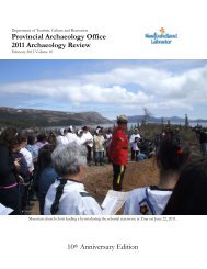 Provincial Archaeology Office 2011 Archaeology Review - Tourism ...