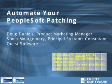 Automate Your PeopleSoft Patching - Quest Software