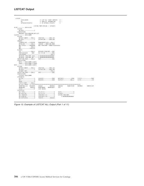 z/OS V1R6.0 DFSMS Access Method Services for Catalogs