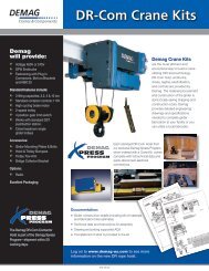 Scr Demag Assembly Local DRS Catalog (PDF: 13.6MB) - Demag Cranes & Components