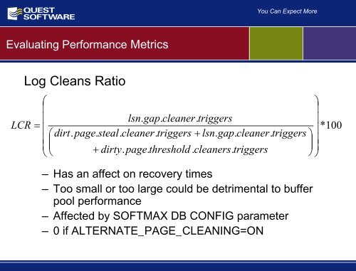 Understanding Buffer Pool Performance and ... - Quest Software