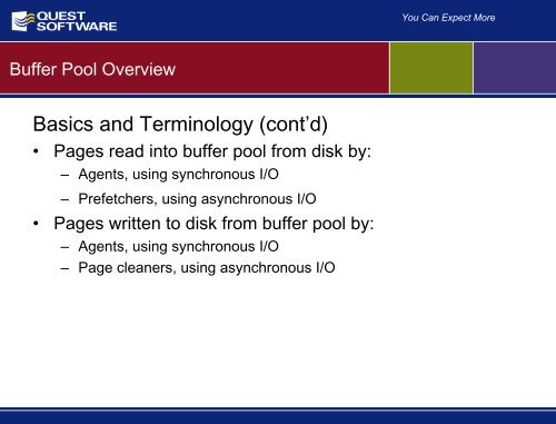 Understanding Buffer Pool Performance and ... - Quest Software