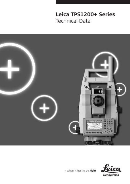 Leica TPS1200+ Series Technical Data
