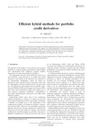 Efficient hybrid methods for portfolio credit derivatives - Imperial ...