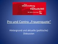 Pro und Contra „Frauenquote“