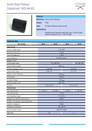 Datasheet WG A8 6D Solid State Relays - Tasseron
