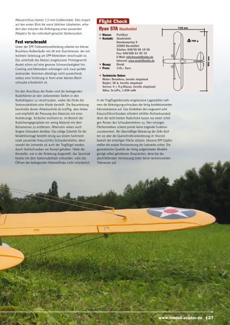 Modell AVIATOR Blitzschnell Kunstflugjet