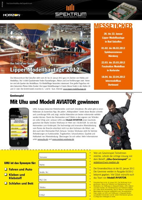 Modell AVIATOR Blitzschnell Kunstflugjet