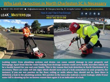 Why Leak Detection in North Charleston SC is Necessary