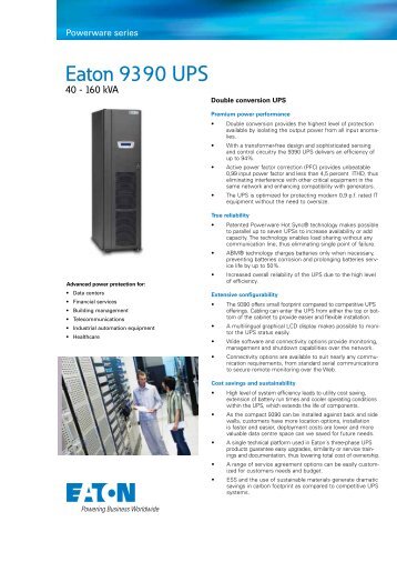 Eaton 9390 UPS - Tuncmatik