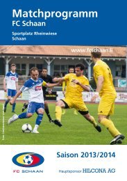 Zum Matchprogramm 2013/14 - FC Schaan