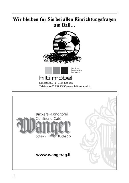 Zum Matchprogramm 2013/14 - FC Schaan