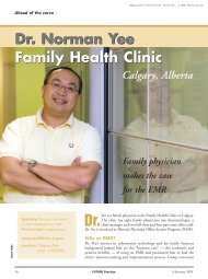 Calgary, Alberta Dr. Norman Yee Family Health ... - CanadianEMR