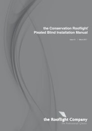 the Conservation RooflightÂ® Pleated Blind Installation Manual