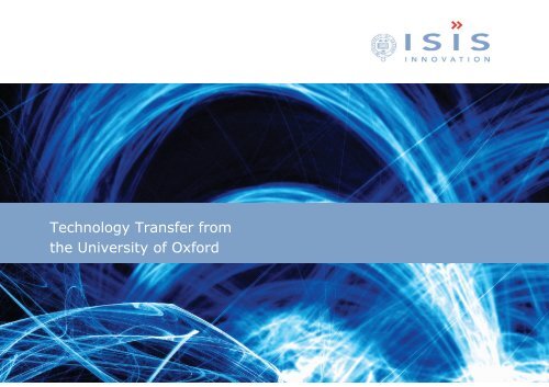 Technology Transfer from the University of Oxford - Isis Innovation