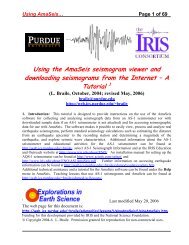 Using the AmaSeis seismogram viewer and downloading - QuarkNet